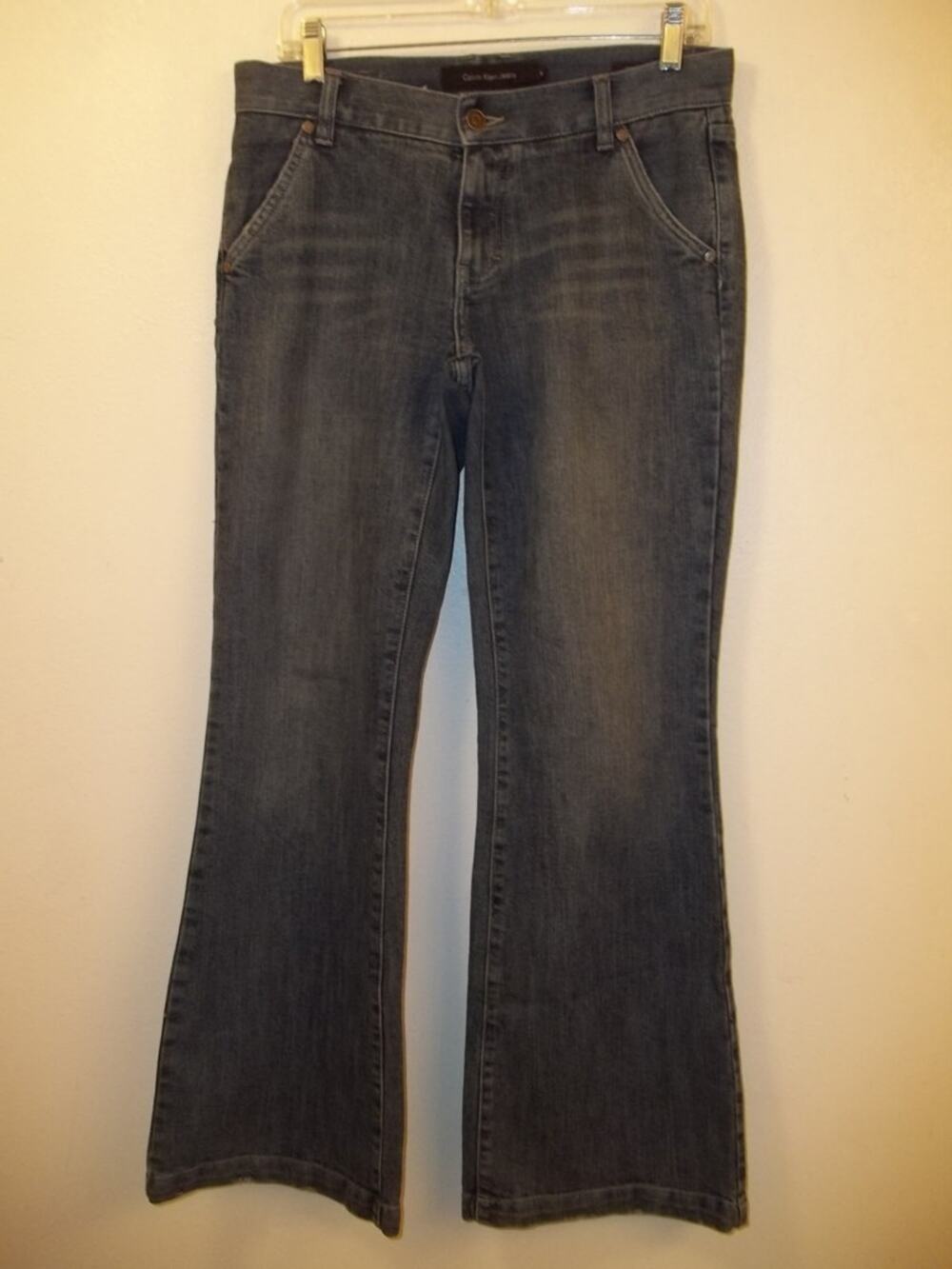 Calvin Klein Blue Denim Embellished Pocket Trouser Jeans 6